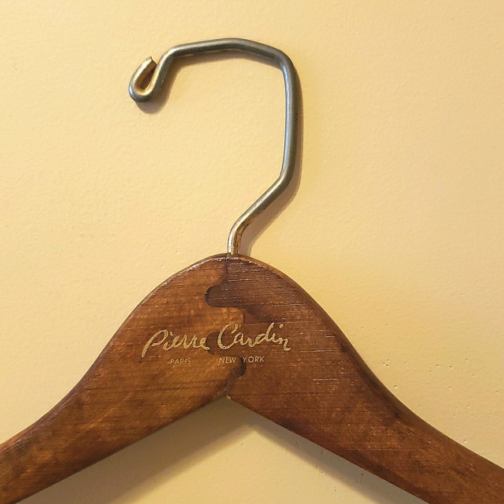 Vtg Pierre Cardin Wooden Clothing Hanger